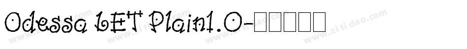 Odessa LET Plain1.0字体转换